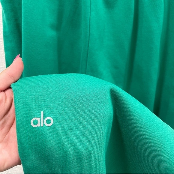 Alo Yoga Courtside Tearaway Snap Pant Green Emerald - Picture 6 of 6